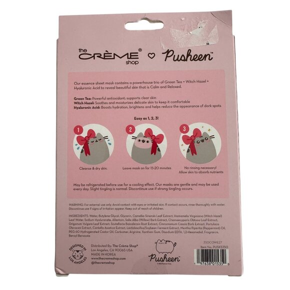 The Creme Shop Pusheen Keep Calm Printed Essence Sheet Face Mask Set of 3 - Picture 3 of 6